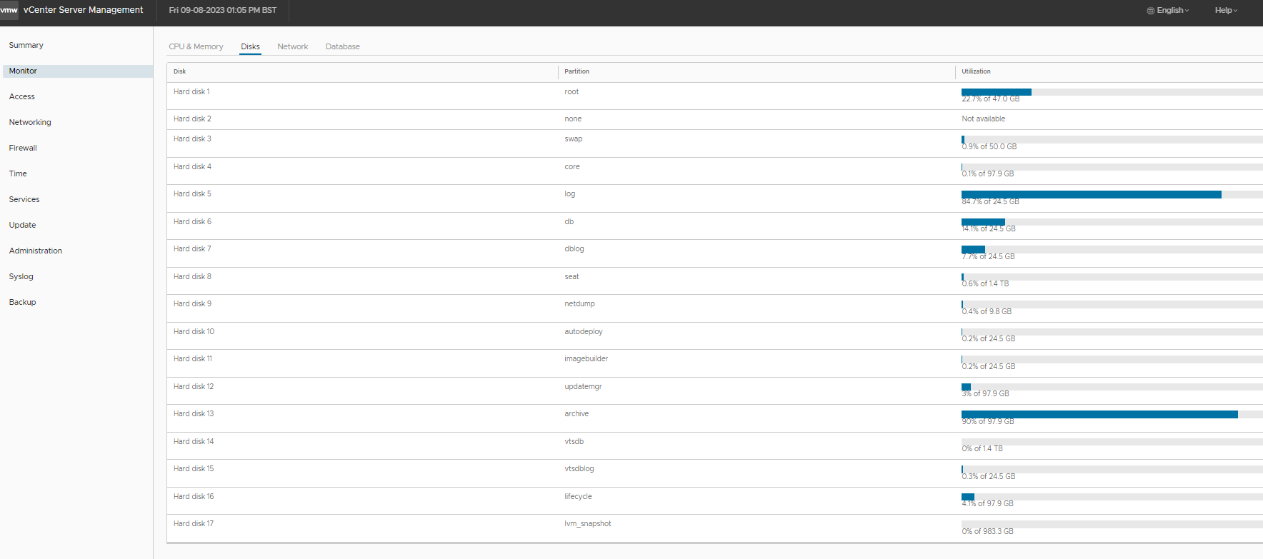 Vmware vcenter extending disk to resolve log disk exhaustion